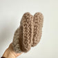 Handmade Knit Brown Slippers / 3m