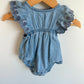 Gap Chambray Eyelet Bubble Romper / 0-3m