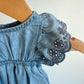 Gap Chambray Eyelet Bubble Romper / 0-3m