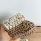 Handmade Knit Brown Slippers / 3m