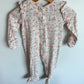 Gap Floral Ruffle Shoulder Sleeper / 6-9m