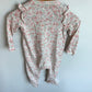 Gap Floral Ruffle Shoulder Sleeper / 6-9m