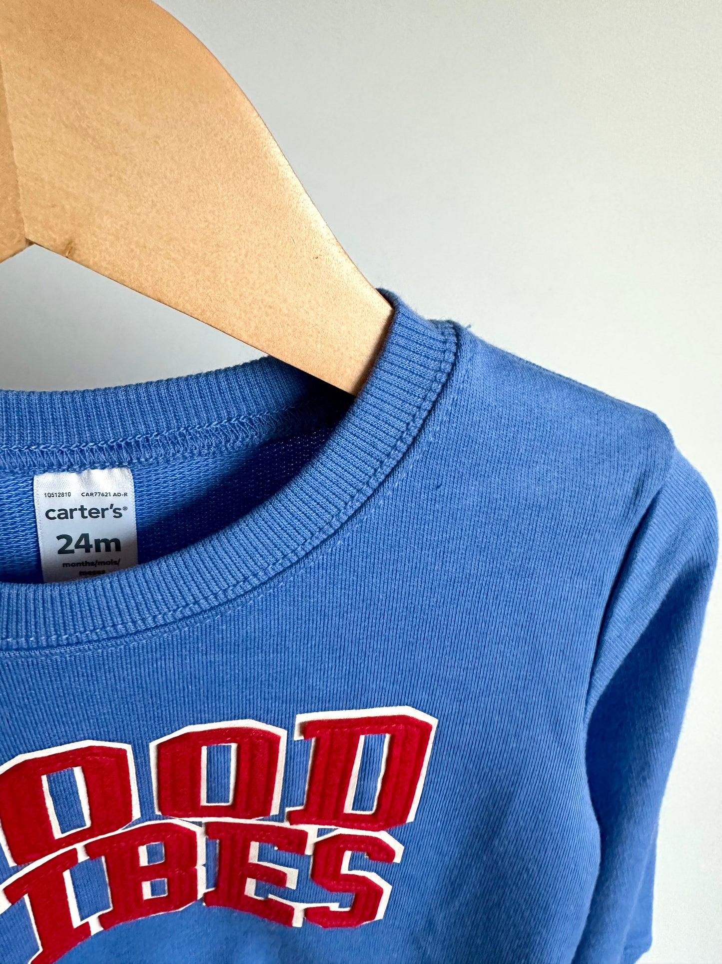 Good Vibes Blue Crewneck (With Tags) / 24m