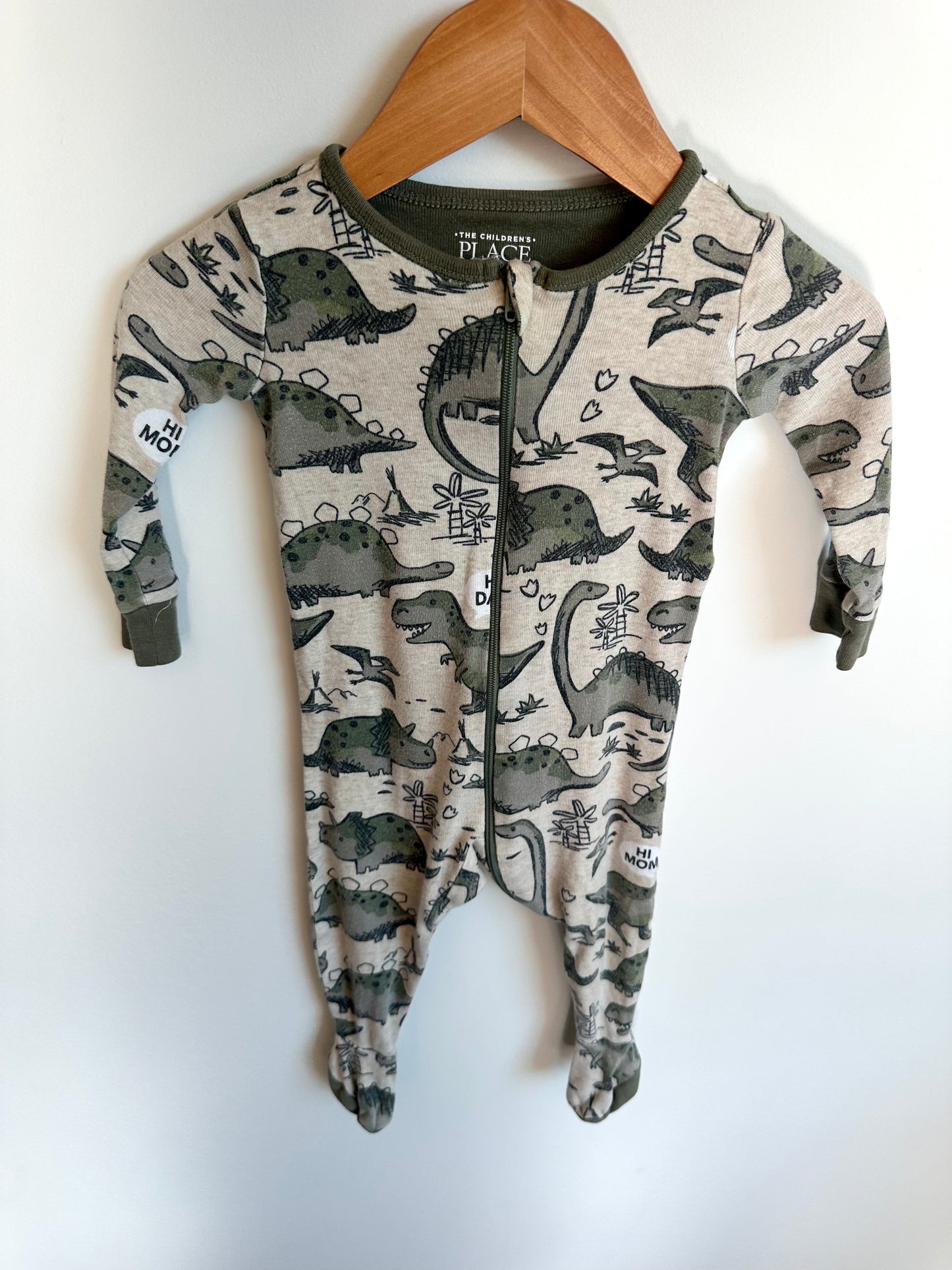 Footed Hi Mom Dino Sleeper / 3-6m