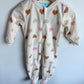 Heart Cream Footed Sleeper / 12m
