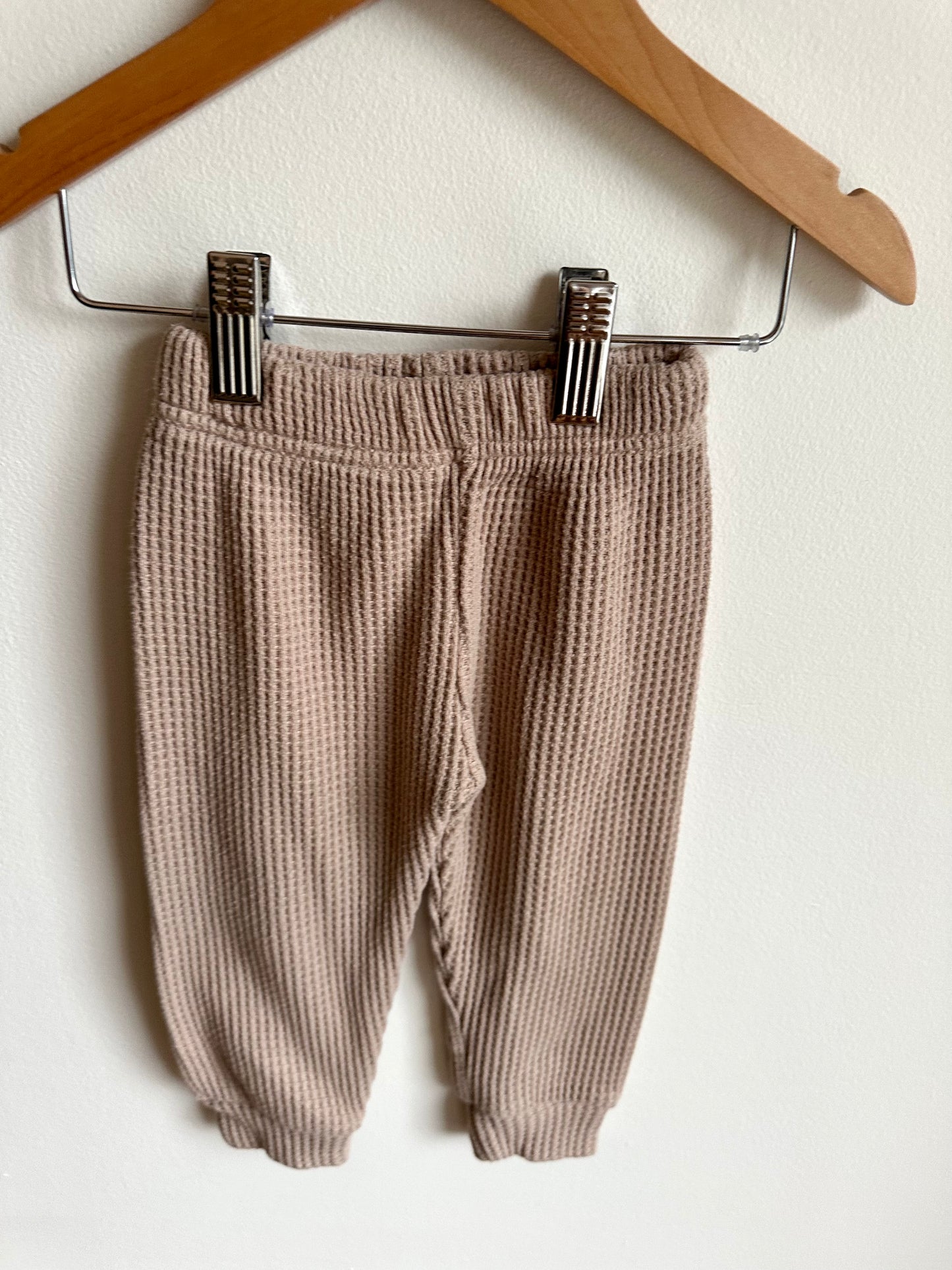 Tan Waffle Knit Pants / 18m