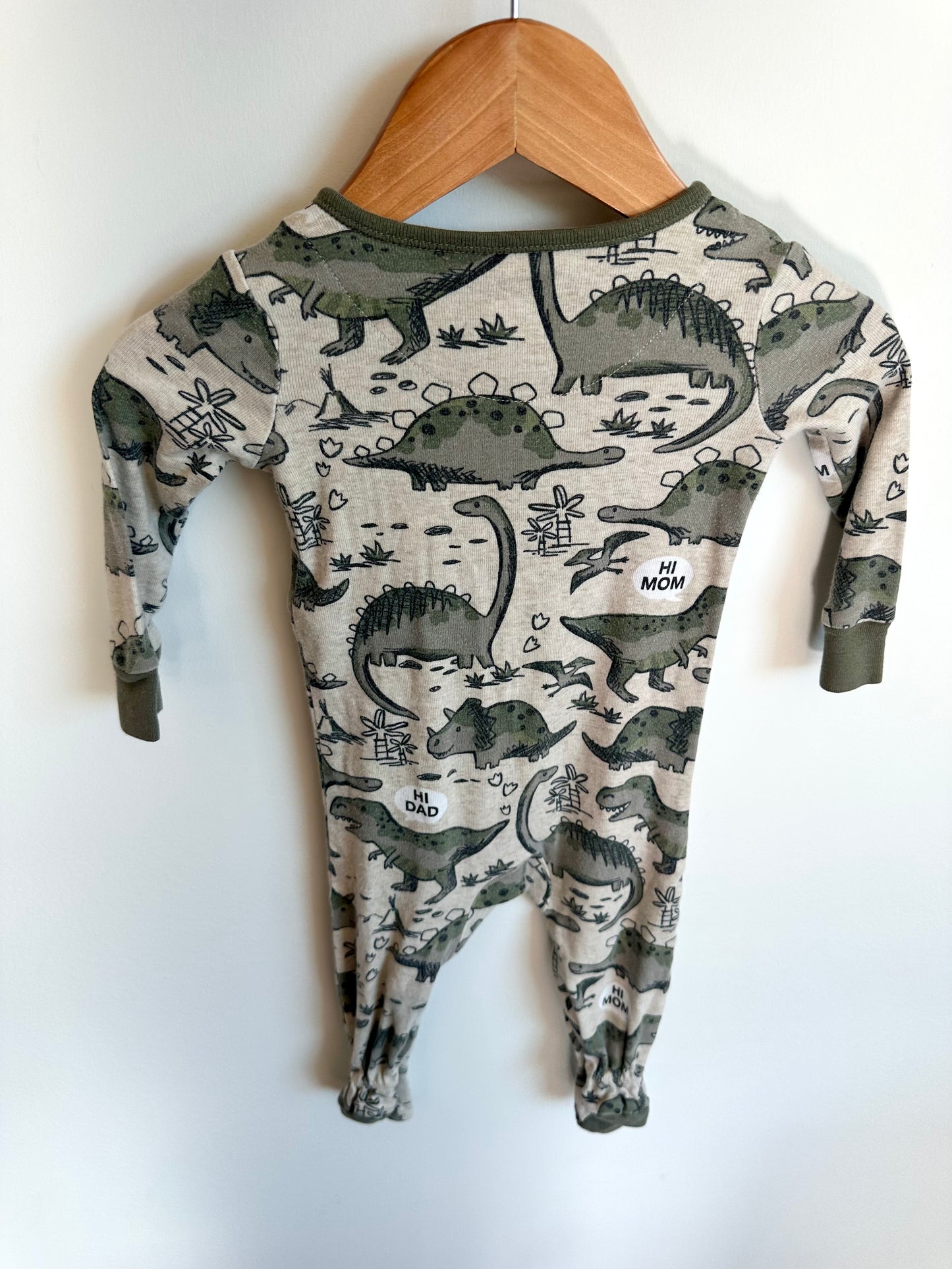 Footed Hi Mom Dino Sleeper / 3-6m