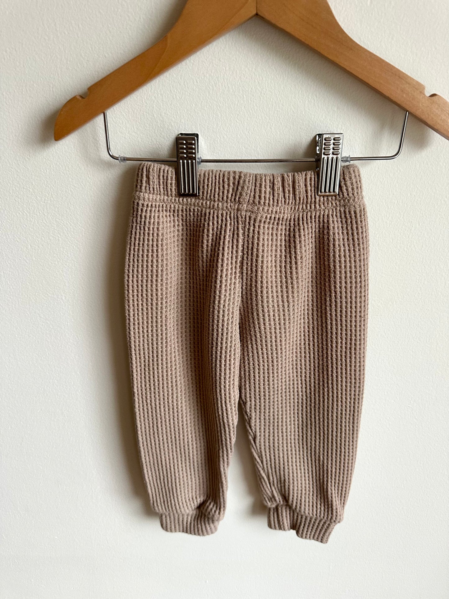 Tan Waffle Knit Pants / 18m