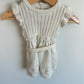 White Knit Dress + Headband Set / 3-6m
