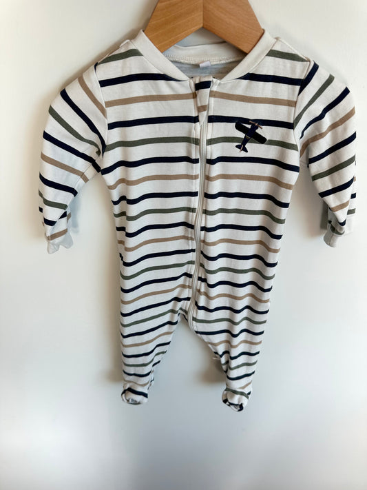 Airplane Striped Sleeper / 6m