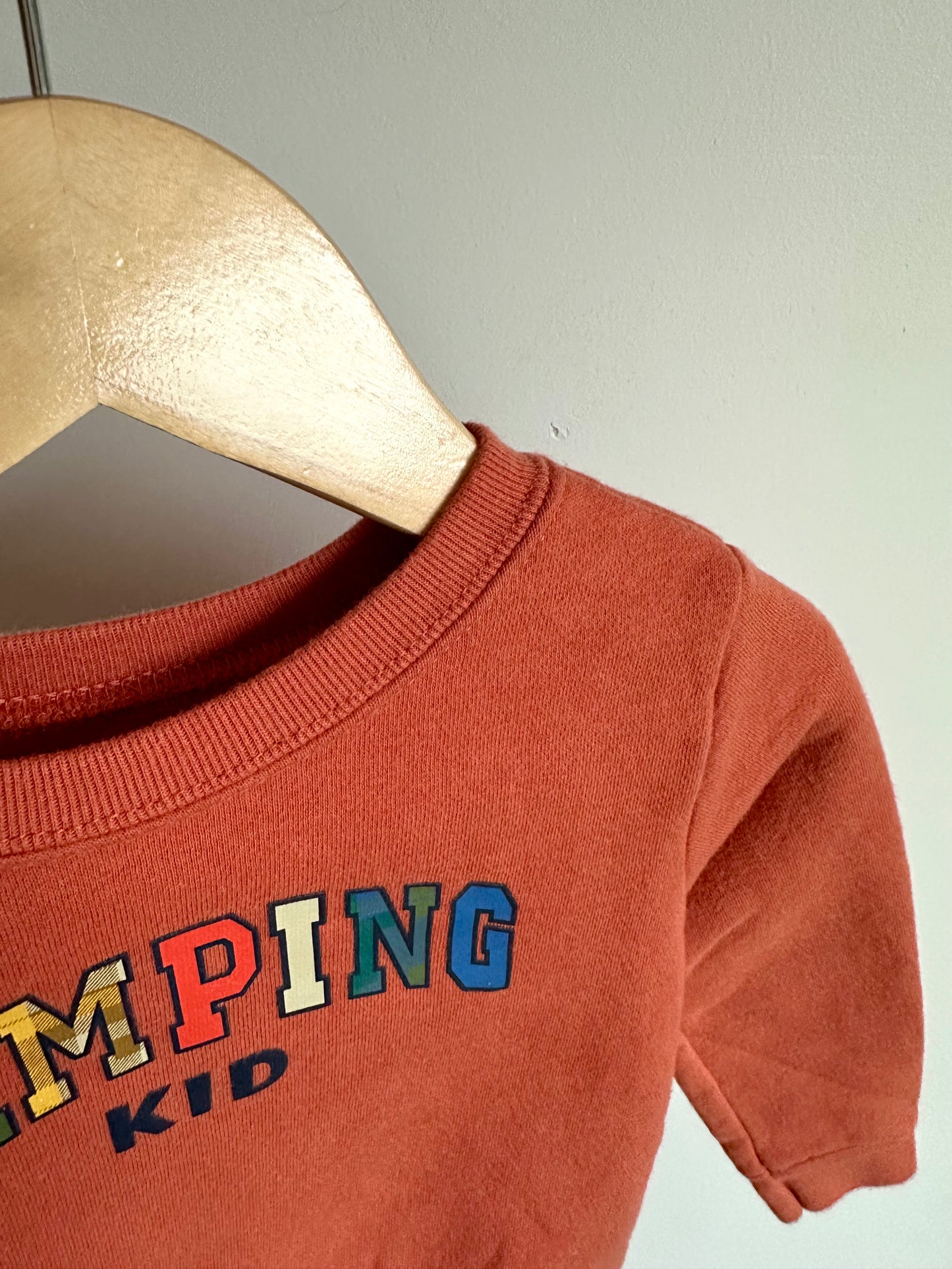 Orange Camping Kid Crewneck / 24m