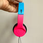 Headphones Blue + Pink