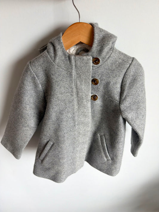 Grey Hood Long Coat / 3T