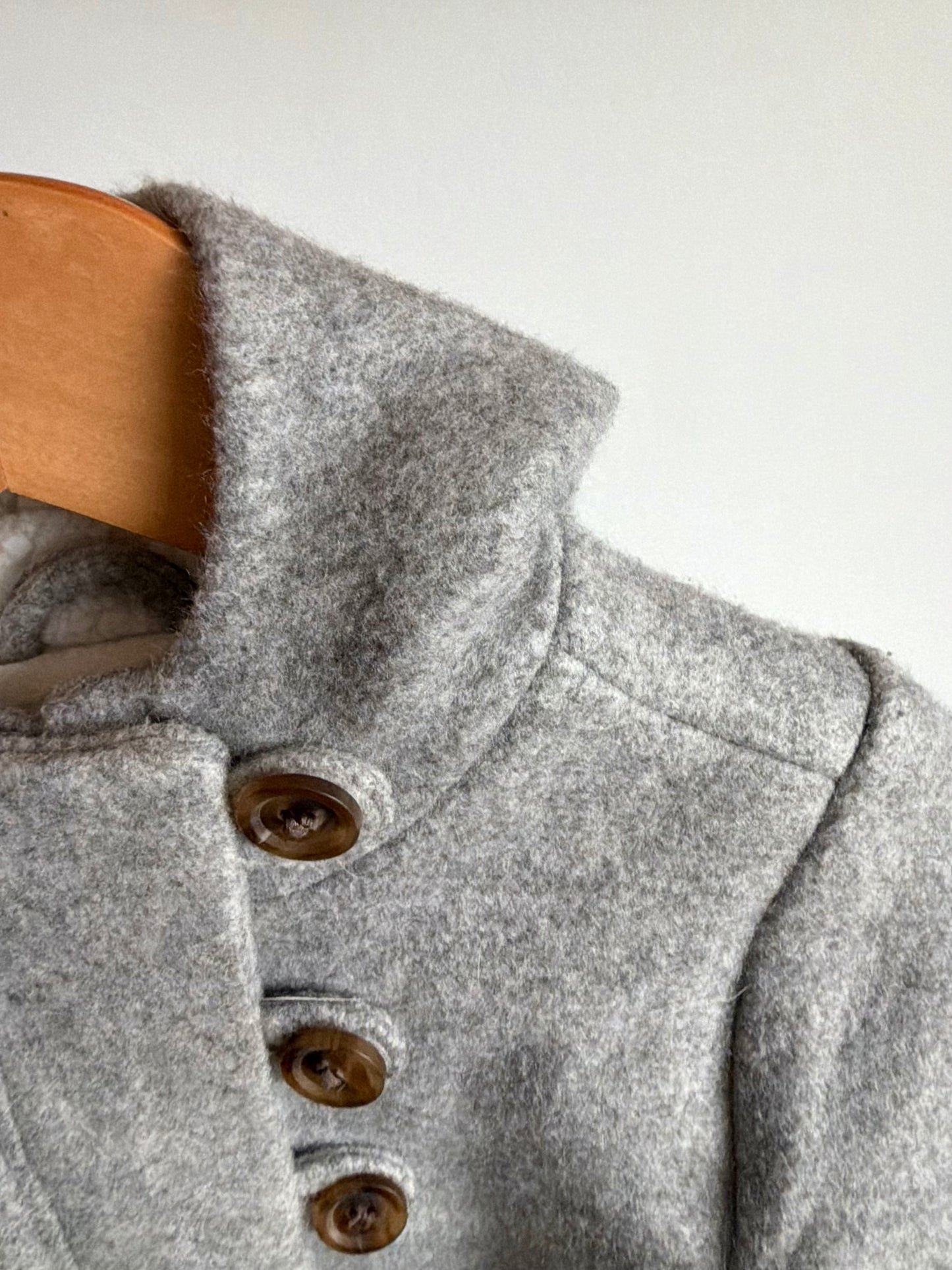 Grey Hood Long Coat / 3T