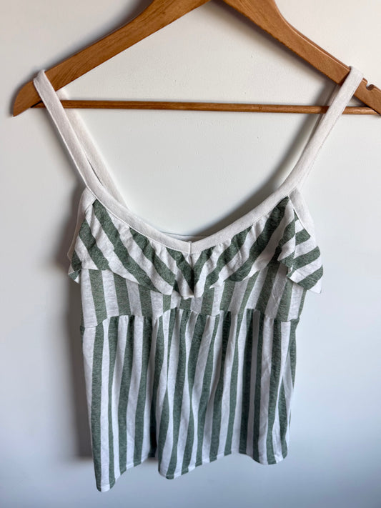 Maternity Green Stripes Top / Medium