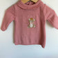 Pink Knit Teddy Dress / 6-9m