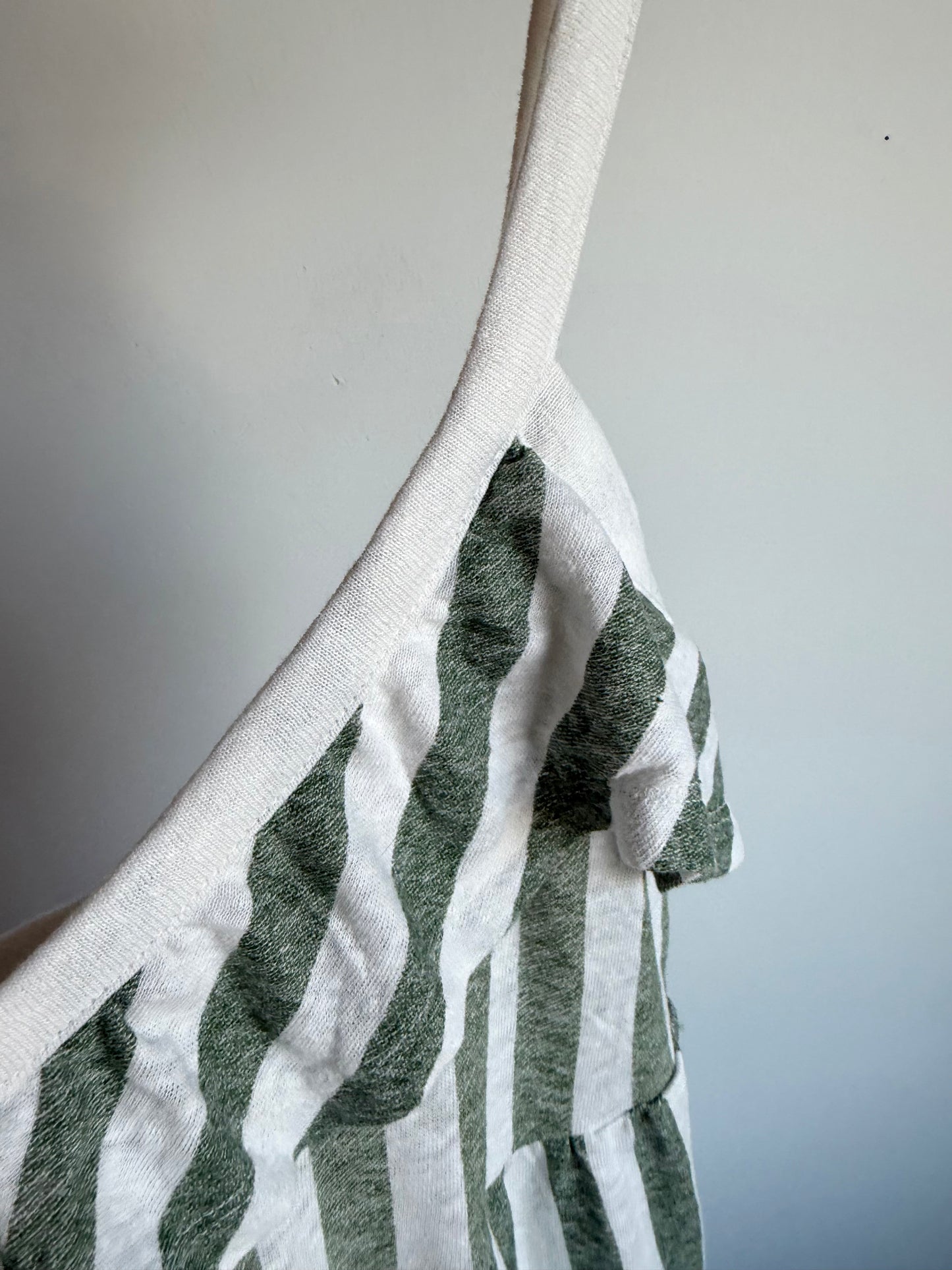 Maternity Green Stripes Top / Medium