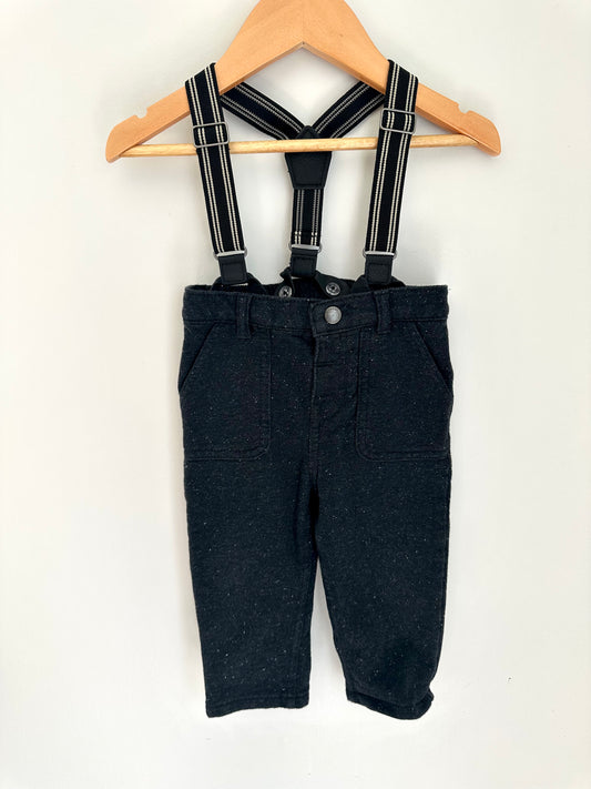 Speckled Pants with Suspenders / 18m