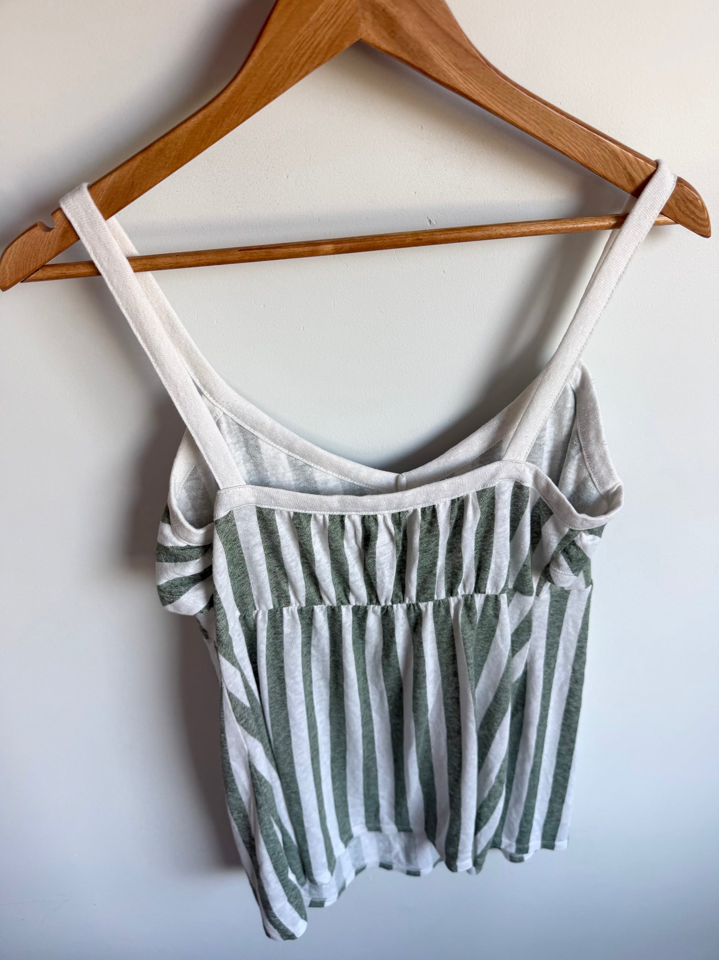Maternity Green Stripes Top / Medium