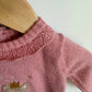 Pink Knit Teddy Dress / 6-9m