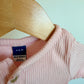 Pink Ribbed Buttons Bodysuit / 3-6m