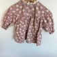Lace Collared Purple Floral Dress / 6-9m
