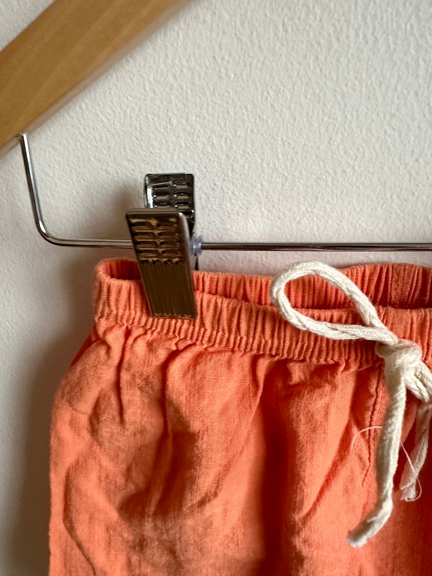 Orange Linen Shorts / 3T