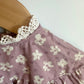 Lace Collared Purple Floral Dress / 6-9m