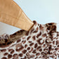 Animal Print Ruffle Shoulder Bodysuit / 3-6m
