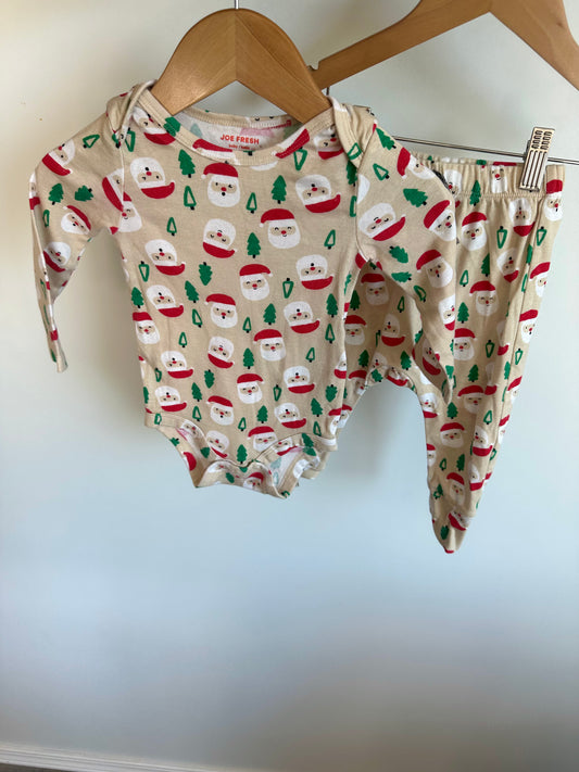 Santa Bodysuit + Pants Set / 6-12m