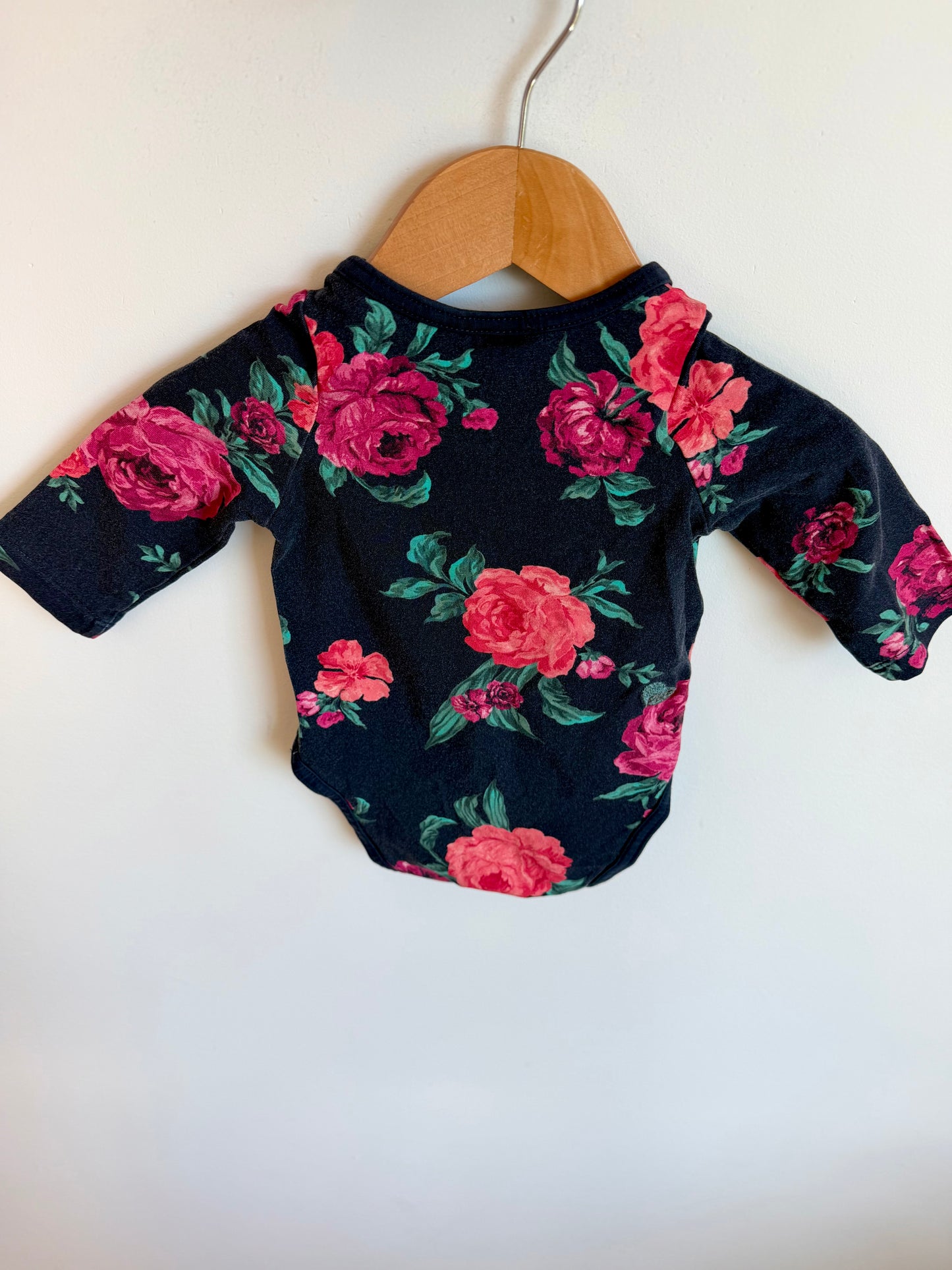 Roses Long Sleeve Bodysuit / 3-6m