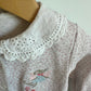 Lace Collared Fairy Embroidered Jumpsuit / 9-12m