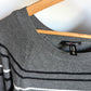 Grey Stripes Maternity Sweater / Medium