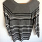 Grey Stripes Maternity Sweater / Medium