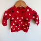 Red Minnie Mouse Bow Sweater / 3-6m