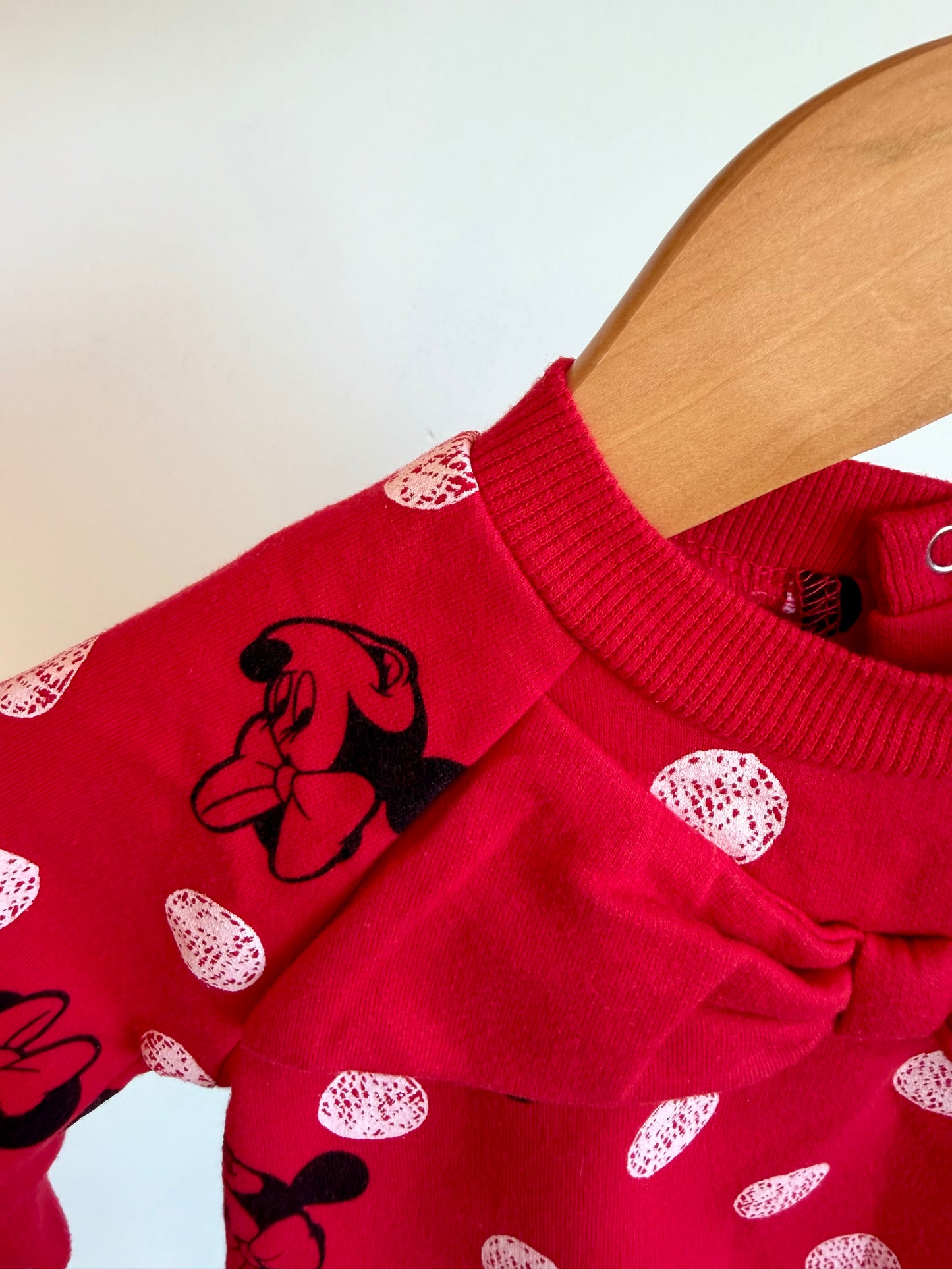 Red Minnie Mouse Bow Sweater / 3-6m