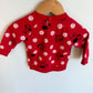 Red Minnie Mouse Bow Sweater / 3-6m