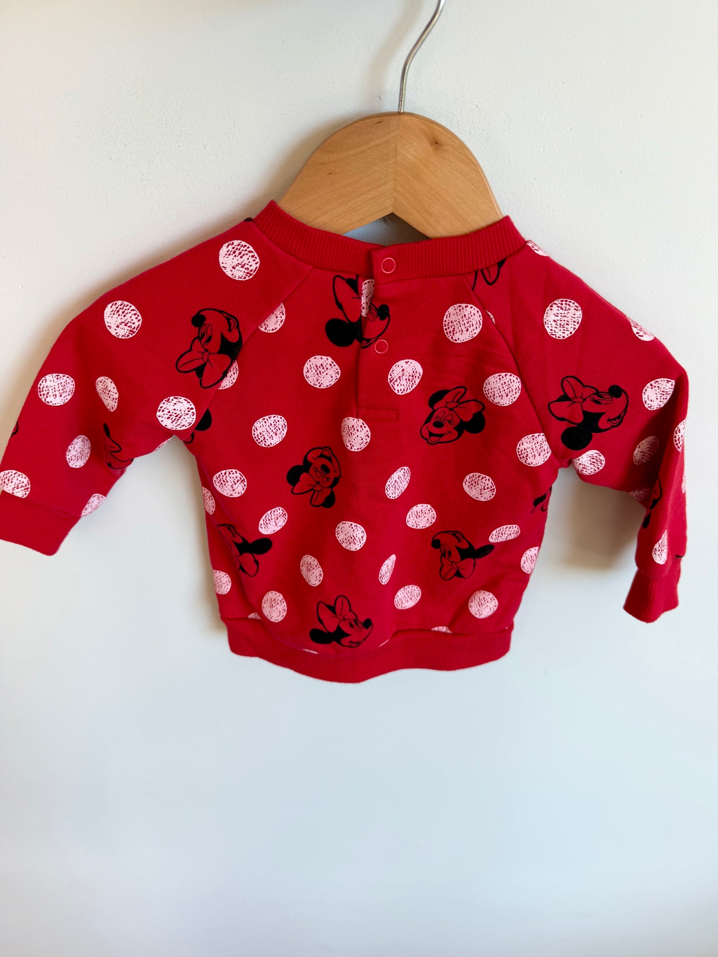 Red Minnie Mouse Bow Sweater / 3-6m