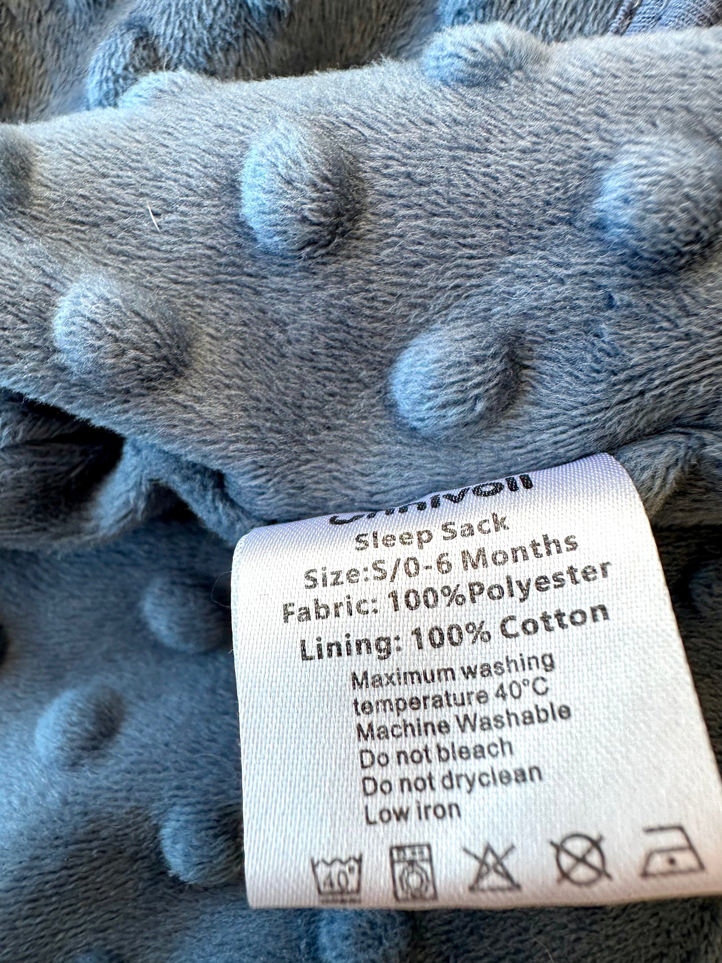 Cobalt Dotted Sleep Sack / 0-6m