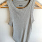 Grey Ribbed Maternity Tank / Medium