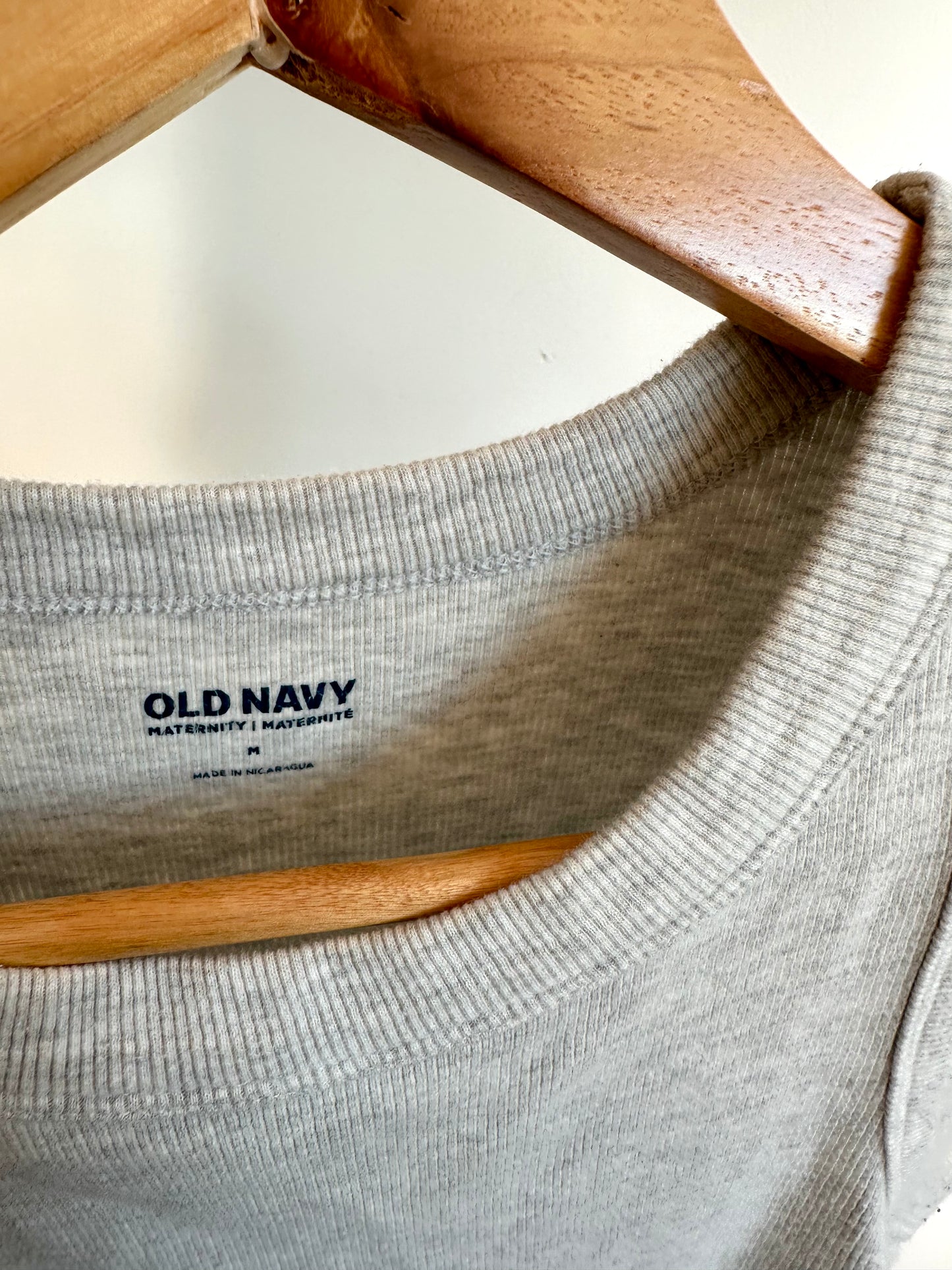 Grey Ribbed Maternity Tank / Medium