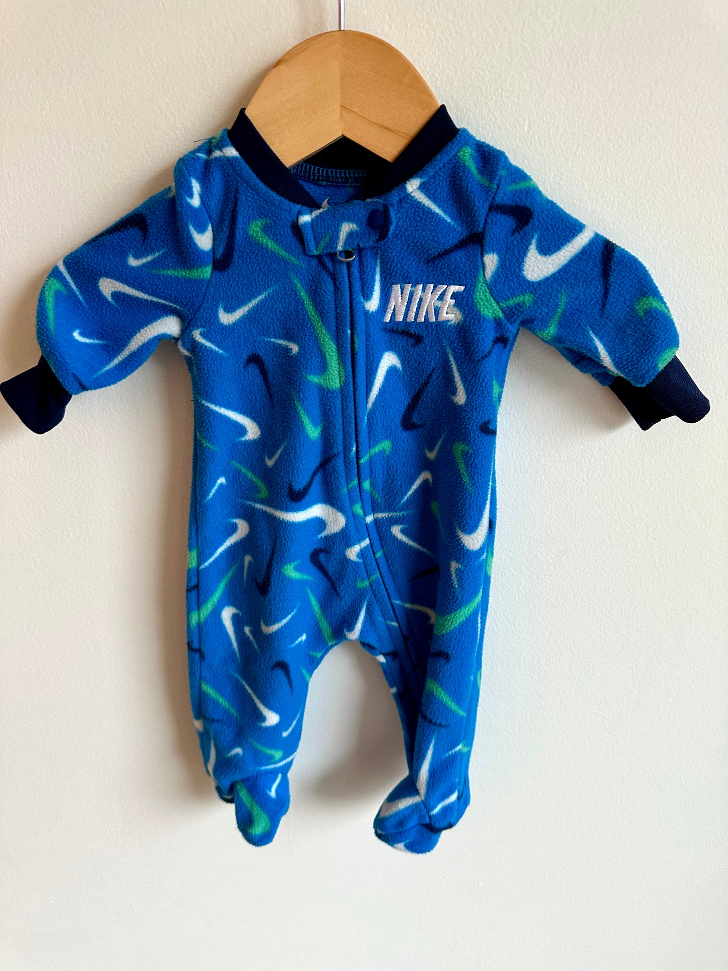 Nike Blue Fleece Sleeper / 0-3m