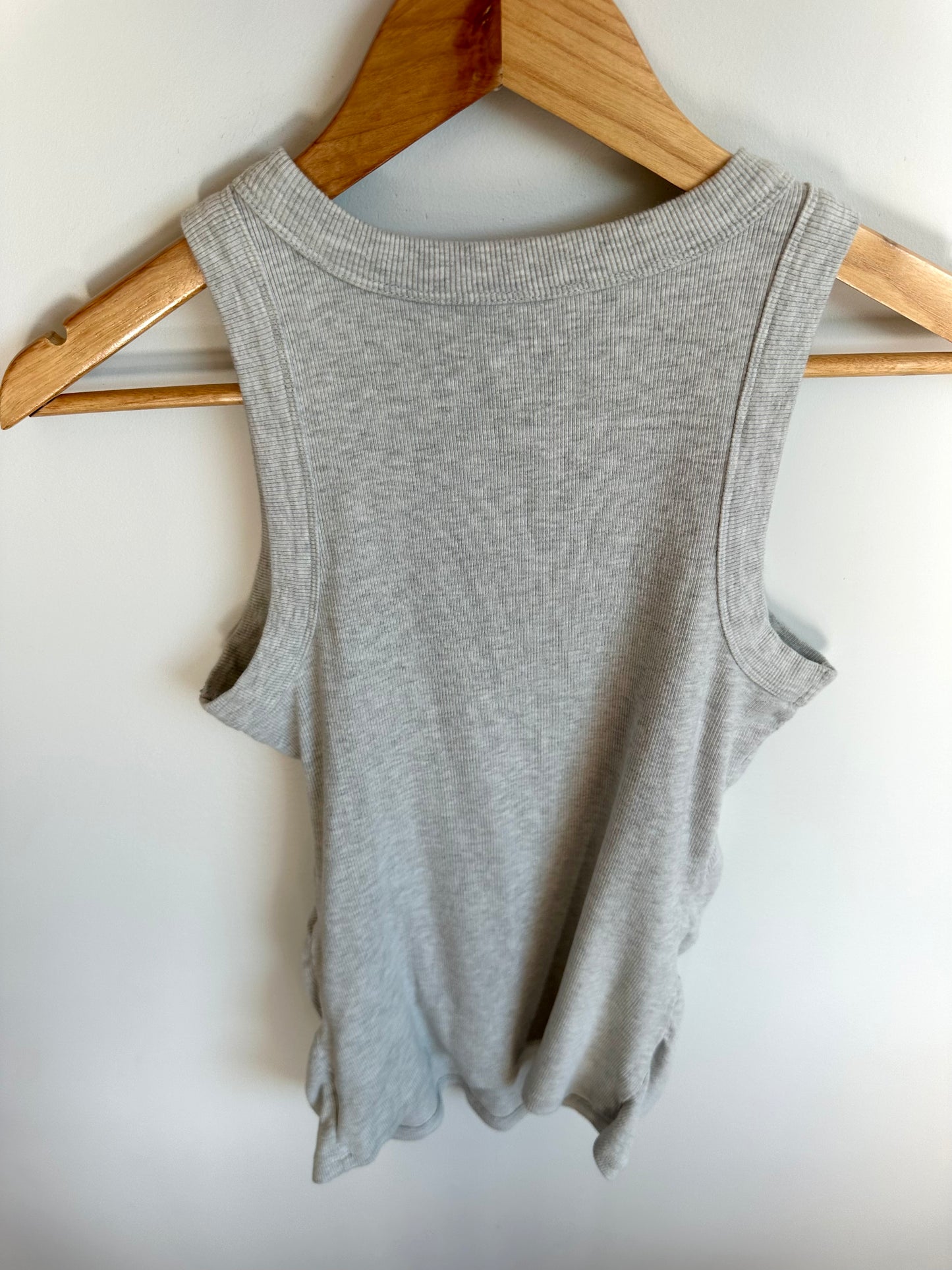 Grey Ribbed Maternity Tank / Medium