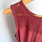 Lace Detail Berry Maternity Top / Medium