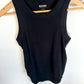 Black Ribbed Maternity Tank / Medium