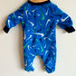 Nike Blue Fleece Sleeper / 0-3m