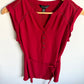 Red Maternity Belted Top / Medium