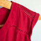 Red Maternity Belted Top / Medium