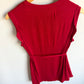 Red Maternity Belted Top / Medium