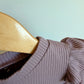 Mauve Ruffle Shoulder Top / 3-6m
